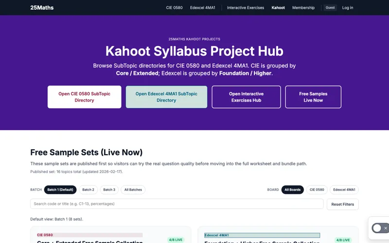 Kahoot Quiz Hub